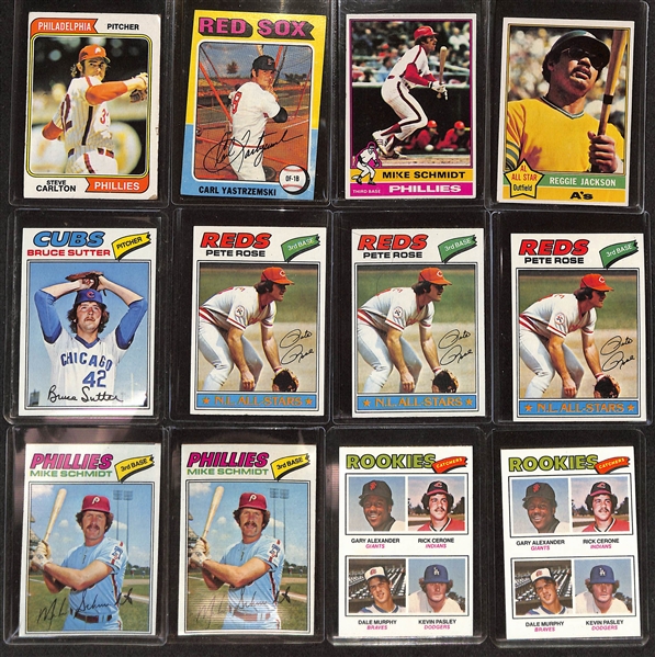 Lot of Approx (2500) 1974 -1984 Topps Baseball Cards w. (5) 1977 Andre Dawson Rookie Cards